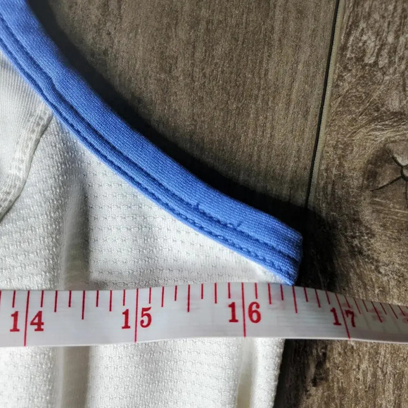 Nike Dri-Fit Women's Workout Tank Top Size Medium White and Blue NWOT - Picture 9 of 11